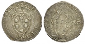 Firenze Giulio 1630

Firenze, Ferdinando II Dè Medici, Giulio 1630, RR Ag mm 28,2 g 2,95, buon MB