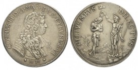 Firenze Piastra 1676

Firenze, Cosimo III Dè Medici, Piastra 1676, Ag mm 44 g 31,34, SPL
