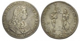 Firenze Piastra 1677

Firenze, Cosimo III Dè Medici, Piastra 1677, Ag mm 43,2 g 31,07, BB-SPL