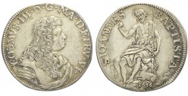 Firenze Testone 1676

Firenze, Cosimo III Dè Medici, Testone 1676, Rara Ag mm 30,4 g 8,84, BB-SPL