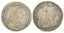 Firenze Testone 1677

Firenze, Cosimo III Dè Medici, Testone 1677, RR Ag mm 31 g 8,70, alcuni segnetti sul taglio probabilmente di montatura, q.BB