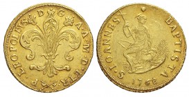 Firenze Ruspone 1768

Firenze, Pietro Leopoldo di Lorena, Ruspone 1768, Rara Au mm 27 g 10,45, BB-SPL