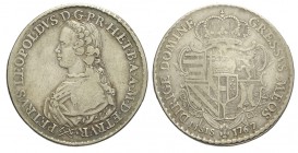 Firenze Francescone 1767

Firenze, Pietro Leopoldo di Lorena, Francescone 1767 busto a s., RRR Ag mm 41,6 g 26,94, q.BB