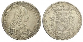 Firenze Francescone 1772

Firenze, Pietro Leopoldo di Lorena, Francescone 1772 LSF, Rara Ag mm 41,3 g 27,31, buon BB