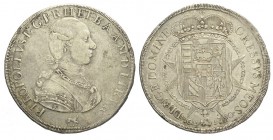 Firenze Francescone 1790

Firenze, Pietro Leopoldo di Lorena, Francescone 1790, RR Ag mm 42 g 26,93, BB