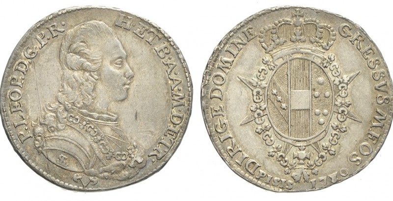 Firenze 2 Paoli 1780

Firenze, Pietro Leopoldo di Lorena, 2 Paoli 1780, RR Ag ...