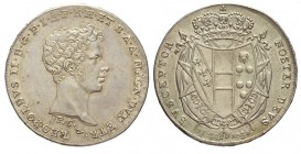 Firenze 1/2 Francescone 1829

Firenze, Leopoldo II di Lorena, Mezzo Francescone 1829, Ag mm 31 g 13,68, SPL