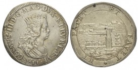 Livorno Tollero 1683

Livorno, Cosimo III Dè Medici, Tollero 1683, Rara Ag mm 43 g 27,07, BB-SPL