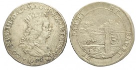Livorno Tollero 1692

Livorno, Cosimo III Dè Medici, Tollero 1692, Rara Ag mm 41,4 g 26,91, BB