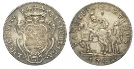 Lucca S. Martino da 15 1742

Lucca, Repubblica, San Martino da 15 1742, Rara Ag mm 28,6 g 5,25, q.SPL