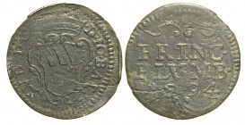 Piombino Soldo 1694

Piombino, Giovanni Battista Ludovisi, Soldo 1694, RR Cu mm 22 g 2,13, MB