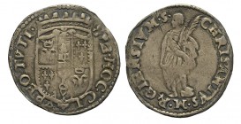 Reggio Emilia Giulio 1534-1559

Reggio Emilia, Ercole II d'Este (1534-1559), Giulio con stemma, RR Ag mm 26,5 g 3,04 q.BB