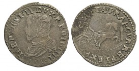 Reggio Emilia Cavallotto 1554

Reggio Emilia, Ercole II d'Este, Cavallotto 1554, Ag mm 24,5 g 2,86 bella patina, q.BB