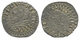 Reggio Emilia Sesino 1534-1559

Reggio Emilia, Ercole II d'Este (1534-1559), Sesino con aquila senza data, Rara Mi mm 16 g 1,23 di grande conservazi...
