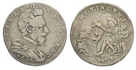 Modena 35 Bolognini 1612

Modena, Cesare d'Este, 35 Bolognini 1612, RRRR Ag mm 32,5 g 9,14 moneta di rara apparizione sul mercato tanto che negli ul...