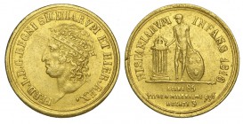Napoli 3 Ducati 1818

Napoli, Ferdinando I, 3 Ducati 1818, Non comune, Au mm 18 g 3,78 q.SPL