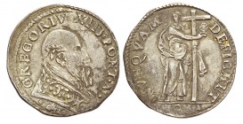 Roma Testone 1572-1585

Roma, Gregorio XIII (1572-1585), Testone s.d., Rara Ag mm 30,5 g 9,42, lieve piegatura del tondello , BB