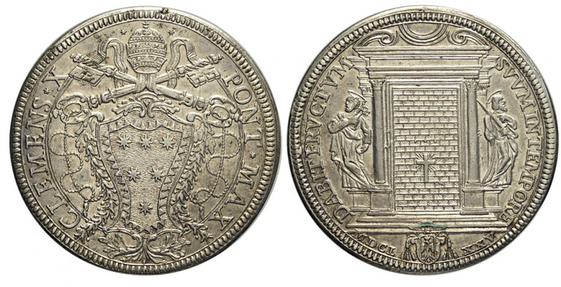 Roma Piastra 1675

Roma, Clemente X, Piastra 1675 con stemma e Porta Santa, Ag...
