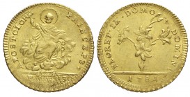 Roma Doppia 1781

Roma, Pio VI, Doppia 1781, Au mm 23,5 g 5,47, SPL-FDC