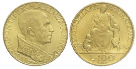 Roma 100 Lire 1947

Roma, Pio XII, 100 Lire 1947, RR (1000 pezzi coniati) Au mm 20,7 g 5,19, q.FDC