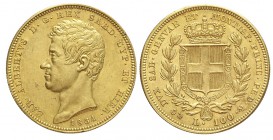 Savoia 100 Lire 1834

Savoia, Carlo Alberto, 100 Lire 1834 Genova, Non comune Au mm 34 g 32,25, q.SPL