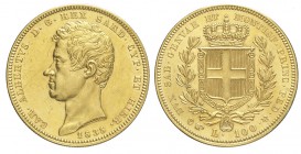 Savoia 100 Lire 1835

Savoia, Carlo Alberto, 100 Lire 1835 Torino, Au mm 34 moneta pulita altrimenti migliore di SPL
