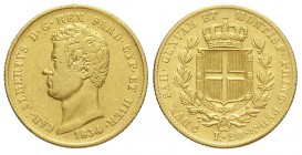 Savoia 20 Lire 1834

Savoia, Carlo Alberto, 20 Lire 1834 senza segno di zecca, Rara Au mm 21 g 6,39, BB