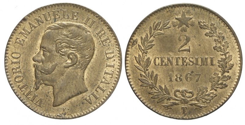 2 Centesimi 1867 T

Regno d'Italia, Vittorio Emanuele II, 2 Centesimi 1867 T, ...