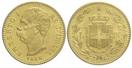 20 Lire 1886

Regno d'Italia, Umberto I, 20 Lire 1886, Au mm 21 g 6,45, SPL-FDC