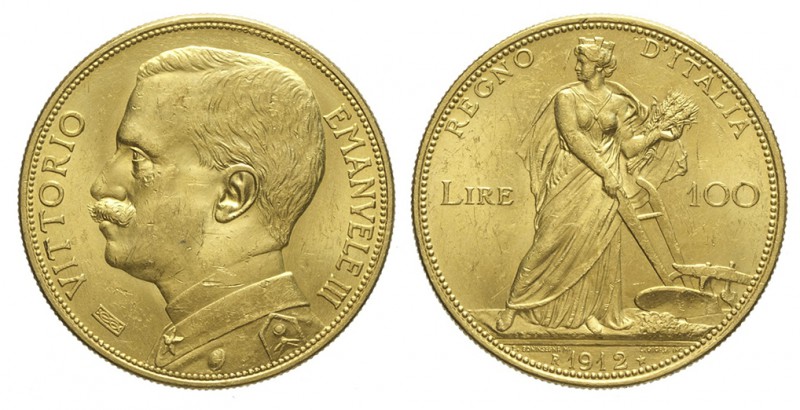 100 Lire 1912

Regno d'Italia, Vittorio Emanuele III, 100 Lire 1912, RR Au mm ...