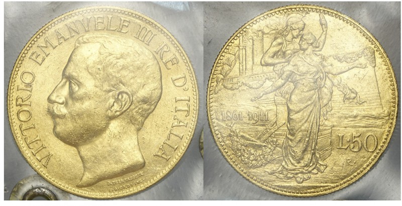 50 Lire 1911

Regno d'Italia, Vittorio Emanuele III, 50 Lire 1911, Rara Au mm ...