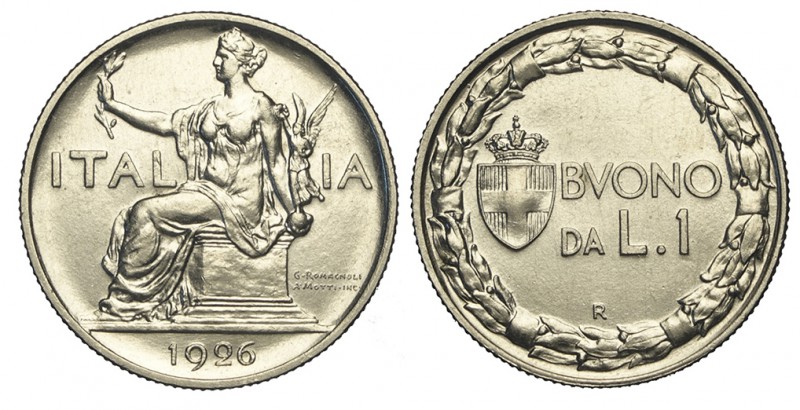 Lira 1926

Regno d'Italia, Vittorio Emanuele III, Lira 1926, Emissione per num...