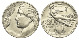 20 Centesimi 1926

Regno d'Italia, Vittorio Emanuele III, 20 Centesimi 1926, Emissione per numismatici in 500 esemplari, Rara, Ni mm 21,5 g 3,96 FDC