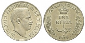 Rupia 1919

Regno d'Italia, Vittorio Emanuele III Colonia Somalia, Rupia 1919, Non comune Ag mm 30 BB-SPL