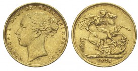 Australia Sovereign 1875 M

Australia, Victoria, Sovereign 1875 M, Au mm 22 g 7,96, BB-SPL