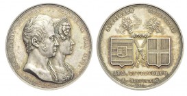 Austria

Austria - Medaglia a ricordo delle nozze fra Ferdinando I e Maria Anna Pia di Savoia 1831, opus Ferraris, Ag, 46mm, 48g, RR, SPL+