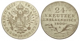 Austria 24 Kreuzer 1800

Austria, Franz II (I), 24 Kreuzer 1800 A, Mi mm 30,5 g 7,28, SPL