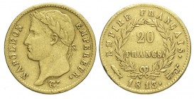 France 20 Francs 1813 Utrecht

France, Napoleon I, 20 Francs 1813 Utrecht, Rara Au mm 21 g 6,41 colpetto BB