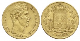 France 20 Francs 1830

France, Charles X, 20 Francs 1830 A, Au mm 21 g 6,44, BB