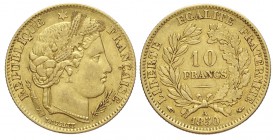 France 10 Francs 1850

France, Second Republic, 10 Francs 1850 A, Au mm 19 g 3,22, SPL