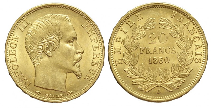 France 20 Francs 1860

France, Napoleon III, 20 Francs 1860 A, Au mm 21 g 6,45...
