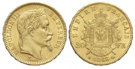 France 20 Francs 1866

France, Napoleon III, 20 Francs 1866 A, Au mm 21 g 6,43, SPL-FDC