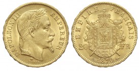 France 20 Francs 1870

France, Napoleon III, 20 Francs 1870 A, Au mm 21 g 6,43, q.FDC