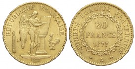 France 20 Francs 1877

France, Third Republic, 20 Francs 1877 A, Au mm 21 g 6,45, SPL-FDC