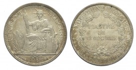 Indo-China Piastre 1902

French Indo-China, Protectorate, Piastre 1902, Ag mm 39 g 26,94 SPL