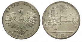 Germany Kreuzer (1839)

Germany, Frankfurt, Kreuzer nd (1839), Mi mm 14 g 0,80, FDC