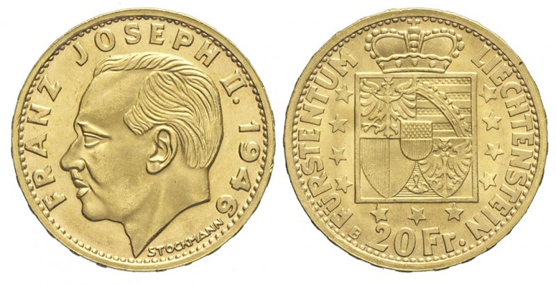 Liechtenstein 20 Franken 1946

Liechtenstein, Franz Josef II, 20 Franken 1946,...