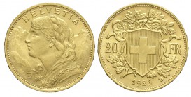 Switzerland 20 Francs 1926

Switzerland, Confederation, 20 Francs 1926, Rara Au mm 21,5 g 6,45, FDC