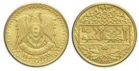 Syria Pound 1950

Syria, Republic, Pound 1950, Au mm 21 g 6,76 SPL-FDC