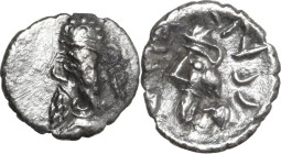 Persis. Vadfradad (Autophradates) V (Late 1st-early 2nd century AD). AR Obol. Obv. Diademed bust left, wearing tiara. Rev. Diademed bust left. van’t H...